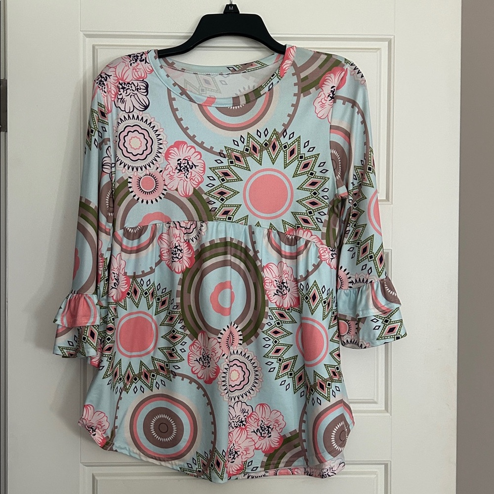 Floral Patterned Tunic Top